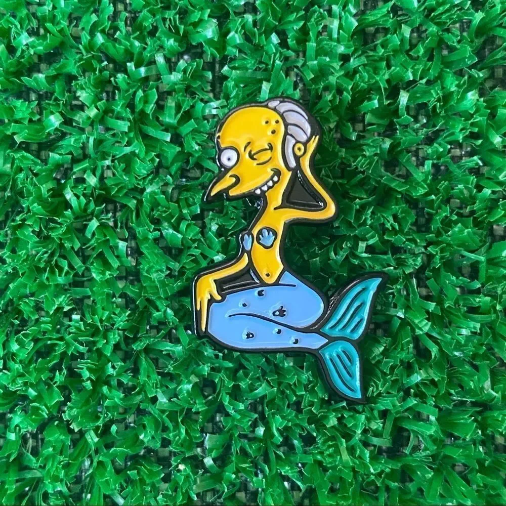 Mermaid Mr. Burns Simpsons Enamel Pin/ Brooch